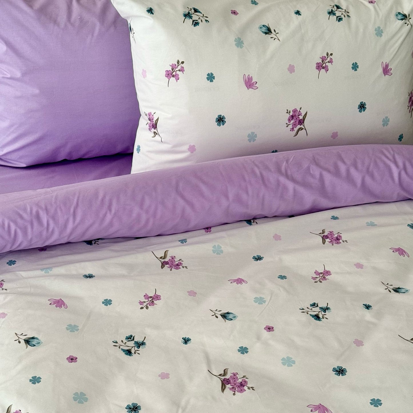 COMFYB 100% COTTON REVERSIBLE BED SET FLORAL