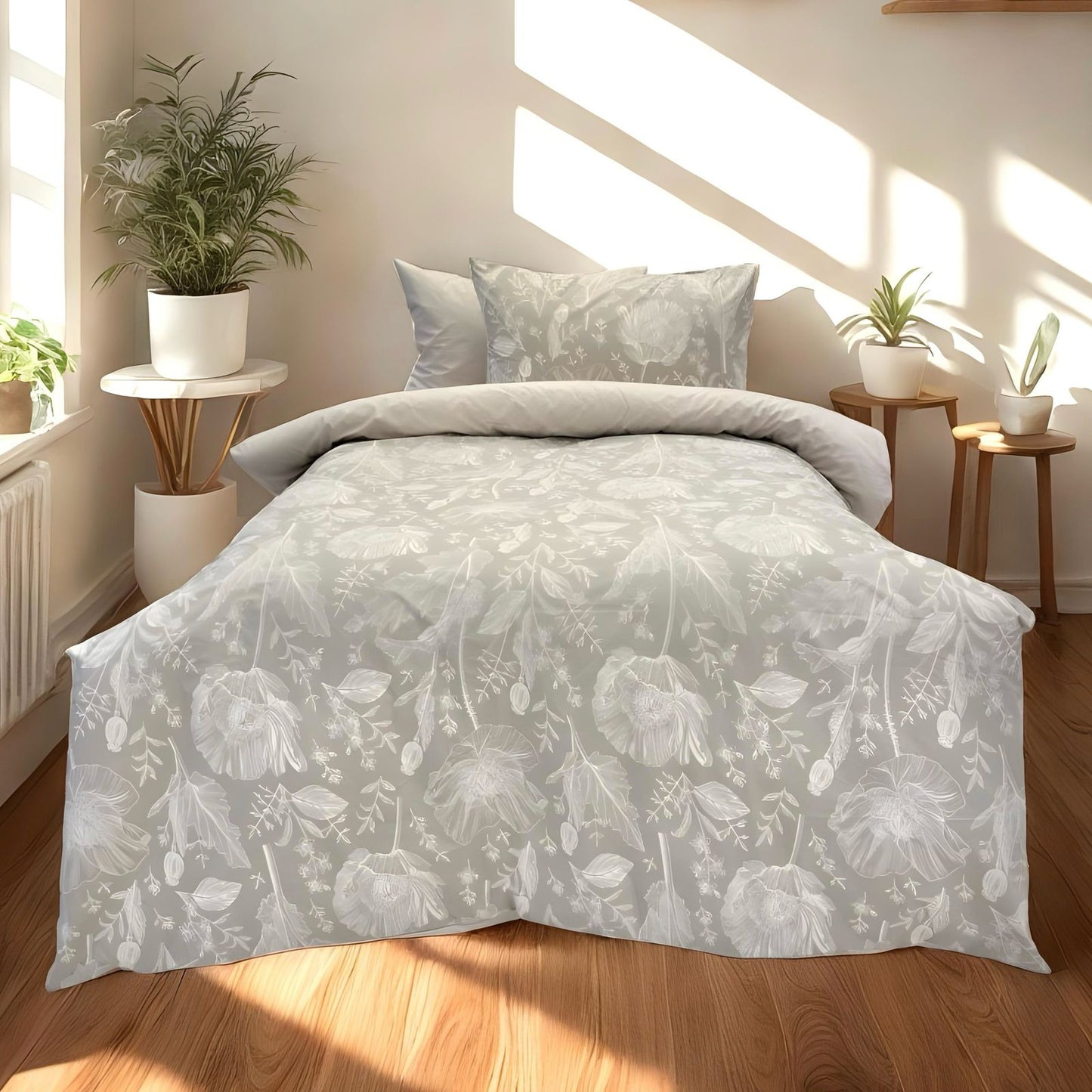 COMFYB 100% COTTON REVERSIBLE BED SET FLOWER