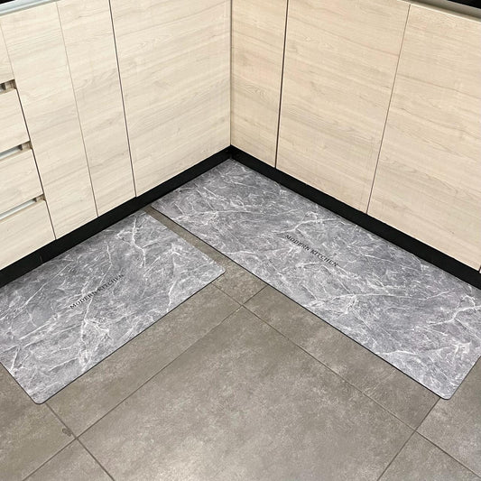 ANTISLIP RUBBER KITCHEN MAT SET 2 PIECE MODERN KITCHEN