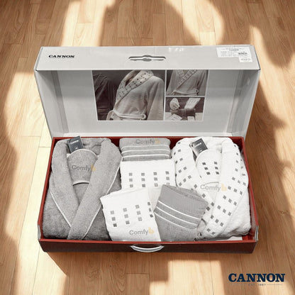 CANNON 100% COTTON BATHROBE SET 12 PIECES