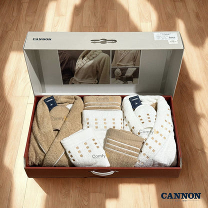 CANNON 100% COTTON BATHROBE SET 12 PIECES