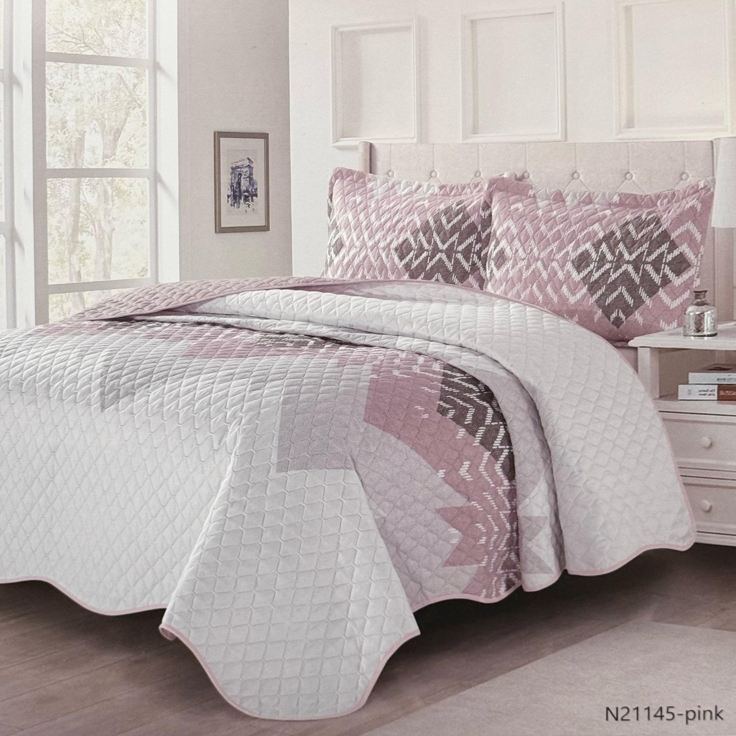 VALENTINE MICROFIBER BEDSPREAD BY CANNON TREIN