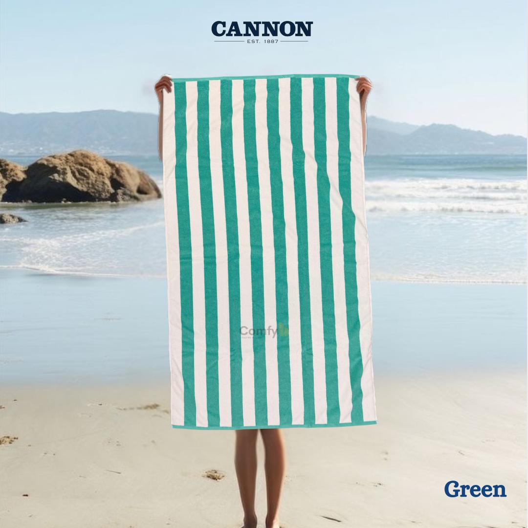 CANNON 100% COTTON STRIPED  BEACH TOWEL 80X160CM