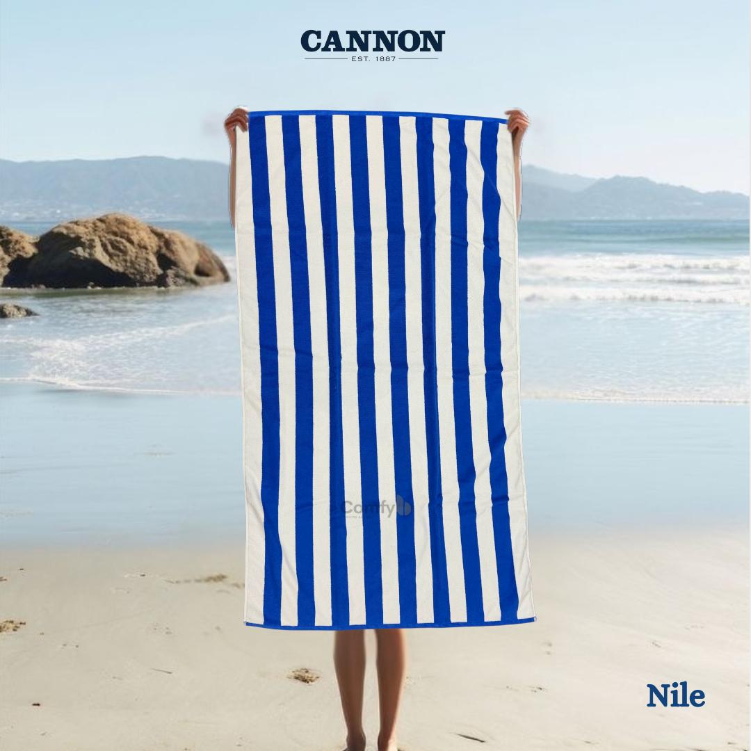 CANNON 100% COTTON STRIPED  BEACH TOWEL 80X160CM