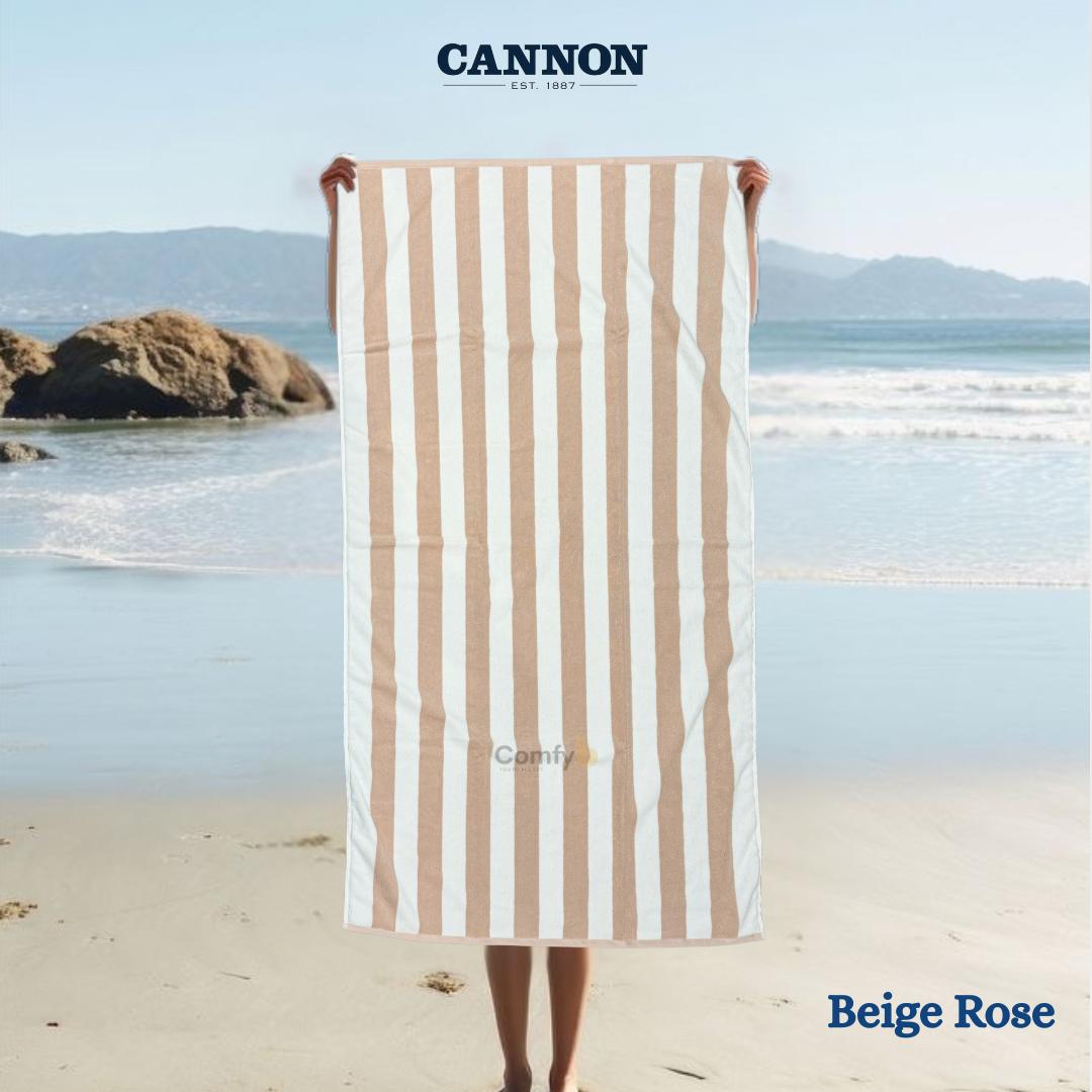 CANNON 100% COTTON STRIPED  BEACH TOWEL 80X160CM
