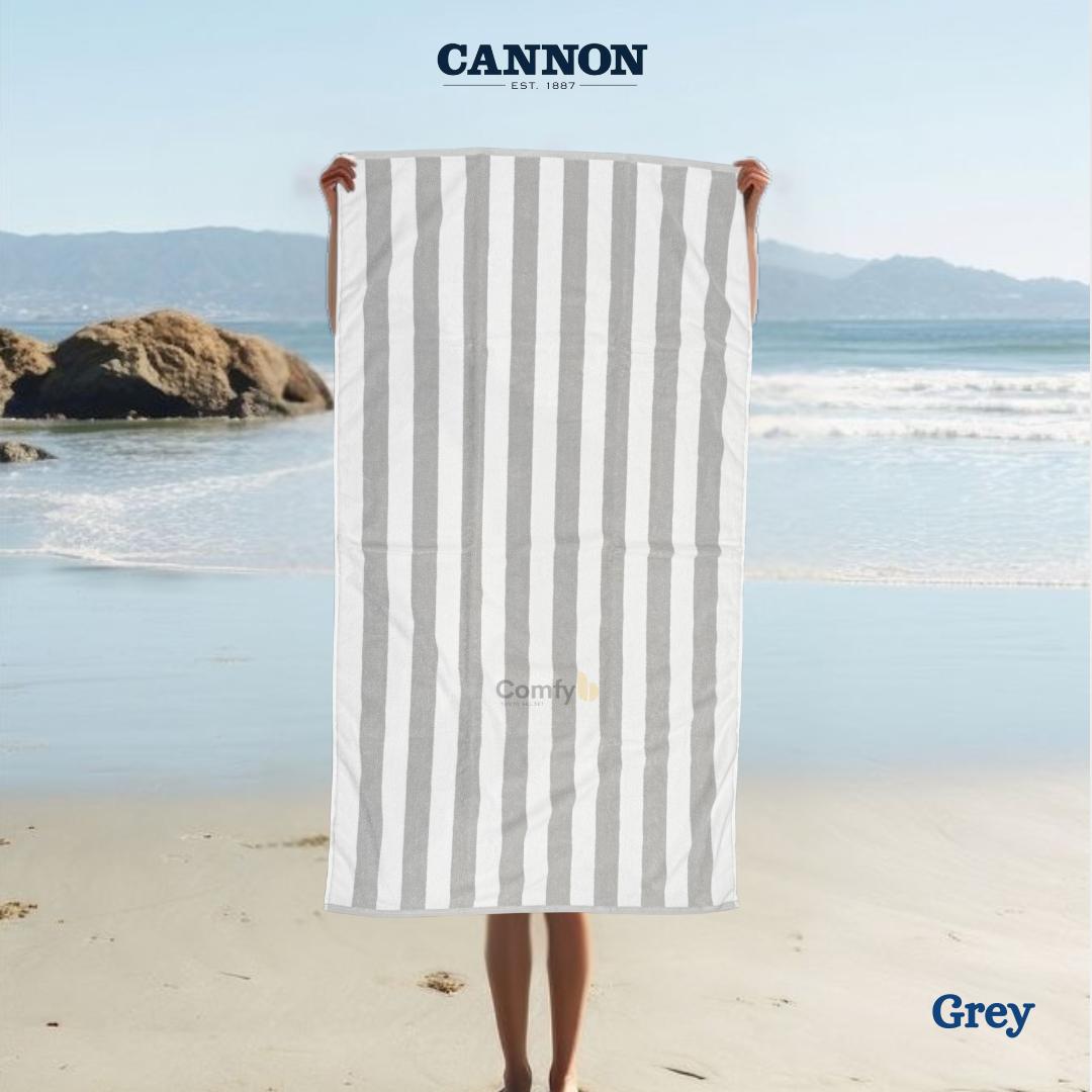 CANNON 100% COTTON STRIPED  BEACH TOWEL 80X160CM