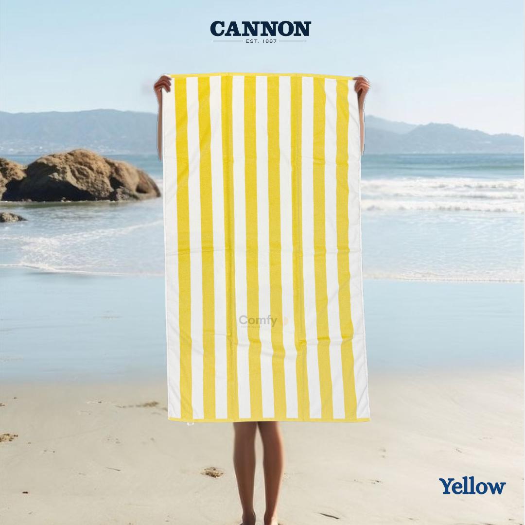 CANNON 100% COTTON STRIPED  BEACH TOWEL 80X160CM