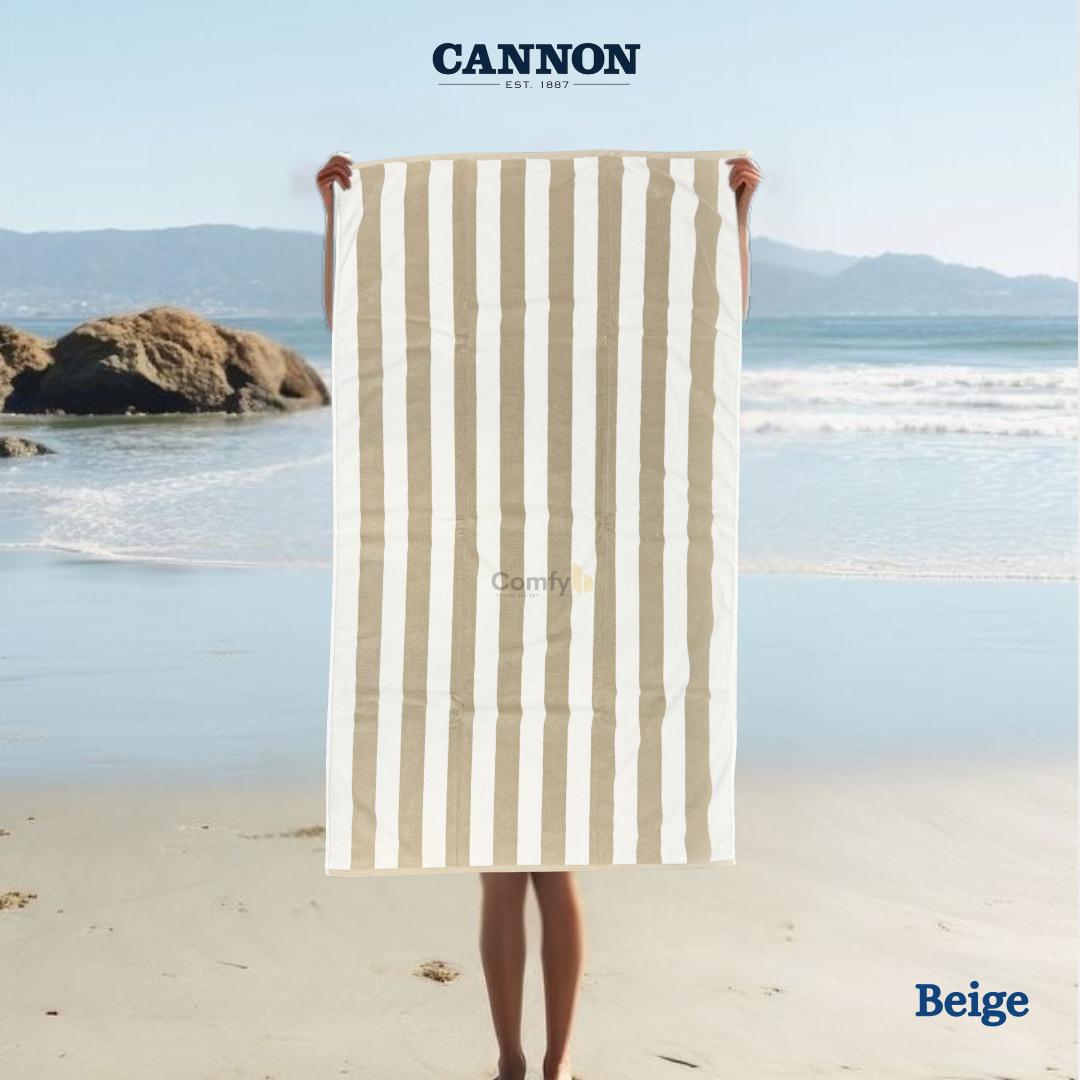 CANNON 100% COTTON STRIPED  BEACH TOWEL 80X160CM