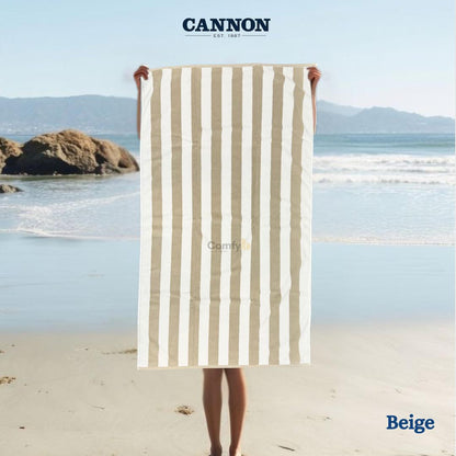 CANNON 100% COTTON STRIPED  BEACH TOWEL 80X160CM