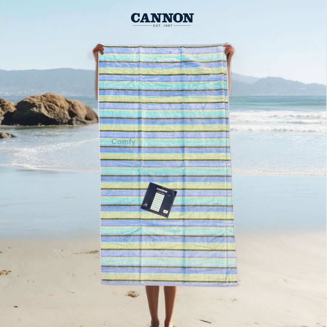 CANNON 100% COTTON BEACH TOWEL 93X173CM OLUI