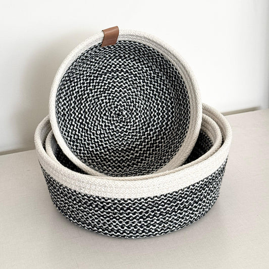 PND WOVEN ROUND BASKET SET 3-PIECE