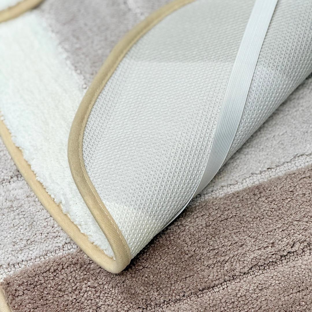 SHADES LATEX BATHMAT STRIPED 3 PIECES