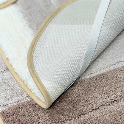 SHADES LATEX BATHMAT STRIPED 3 PIECES
