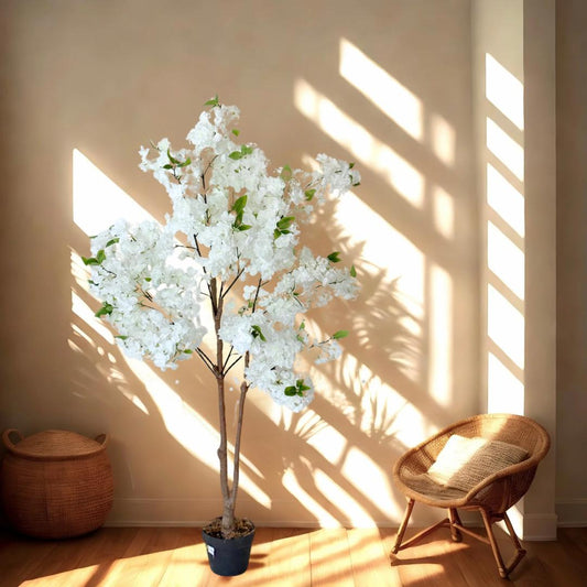 ARTIFICIAL CHERRY BLOSSOM WHITE TREE
