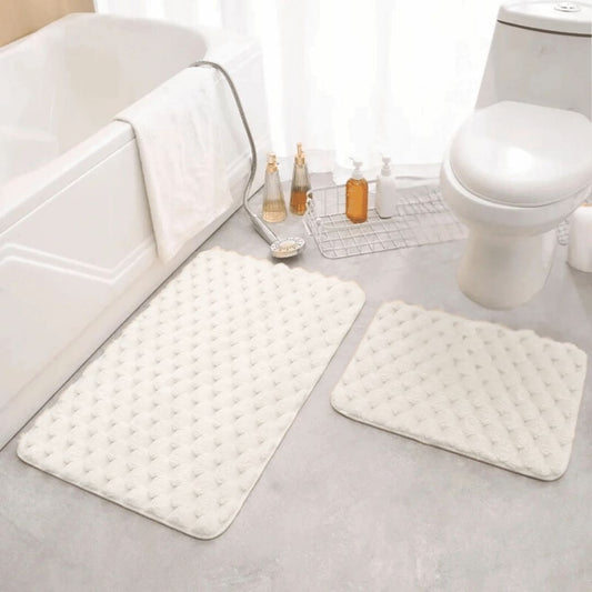 CHENILLE FLUFFY BATHMAT SET 2 PIECE