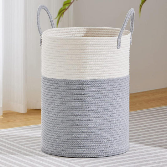 SISA COTTON ROPE WOVEN STORAGE ROUND BASKET
