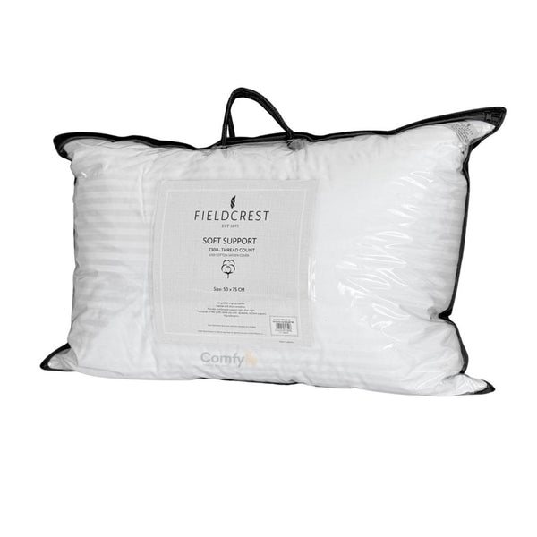 FIELDCREST 100% COTTON SATEEN SOFT SUPPORT PILLOW BY CANNON