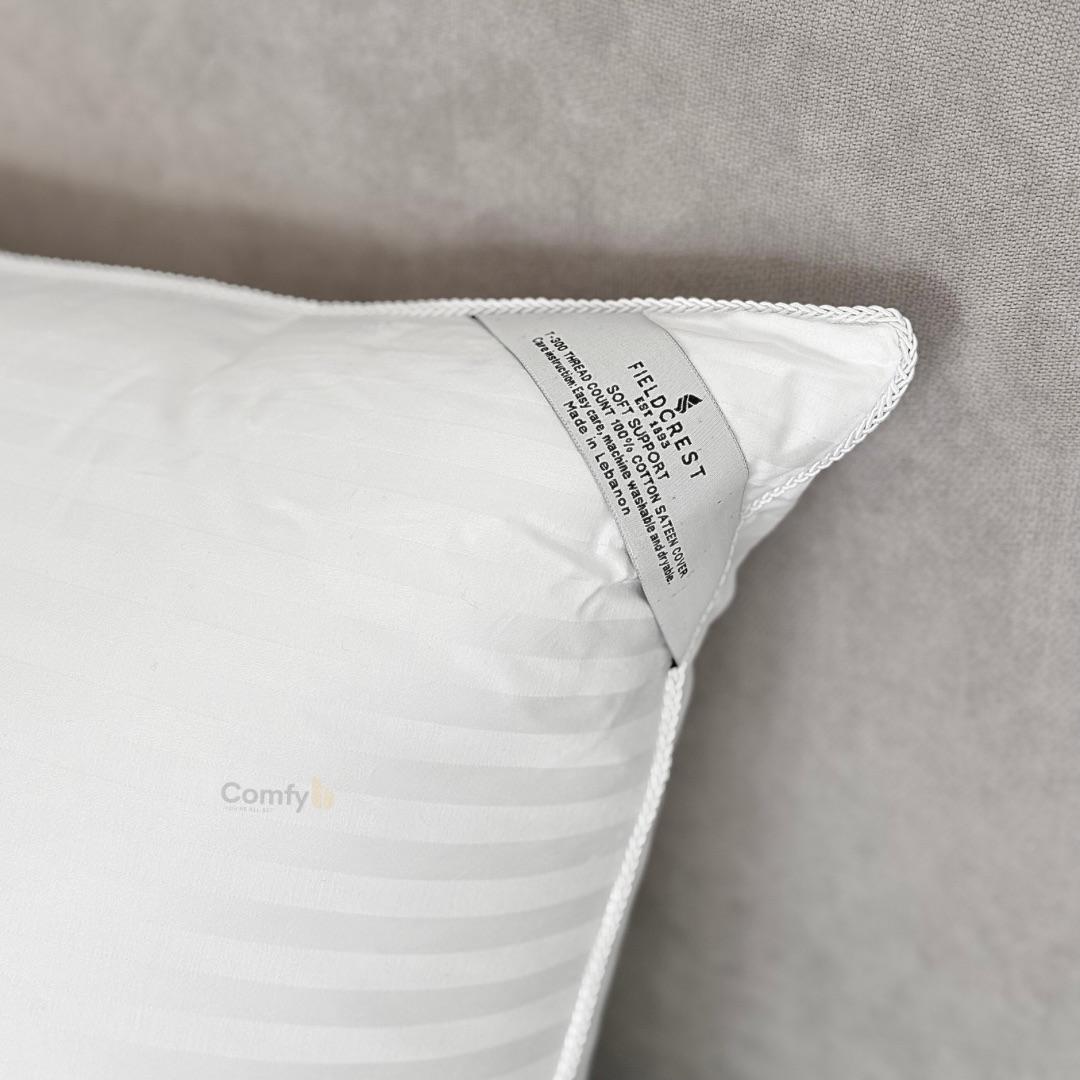 FIELDCREST 100% COTTON SATEEN SOFT SUPPORT PILLOW BY CANNON