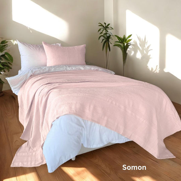 COMFYB 100% COTTON SOLID PIKE BLANKET