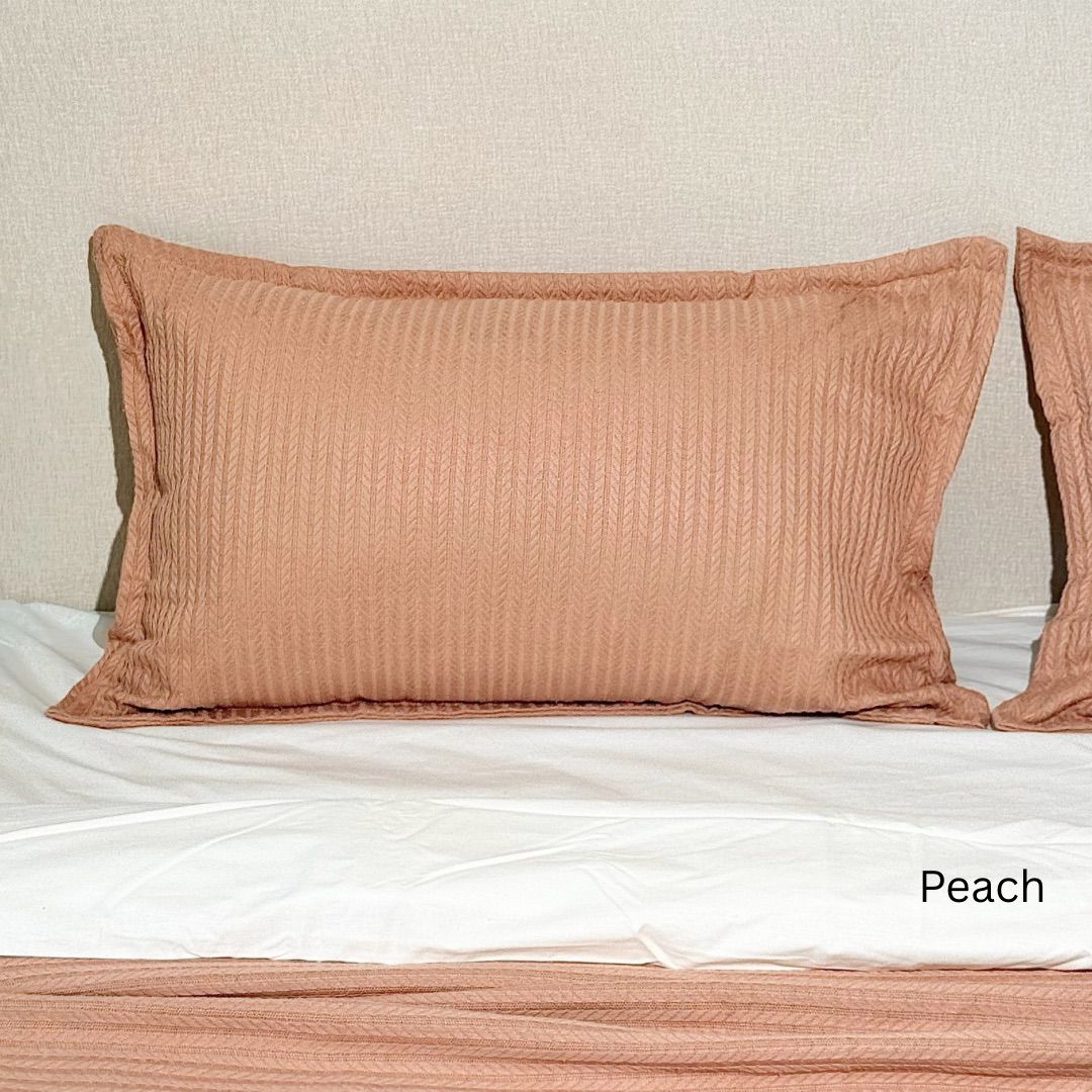 COMFYB 100% COTTON ORGO PIKE PILLOWCASES SET 2 PIECE