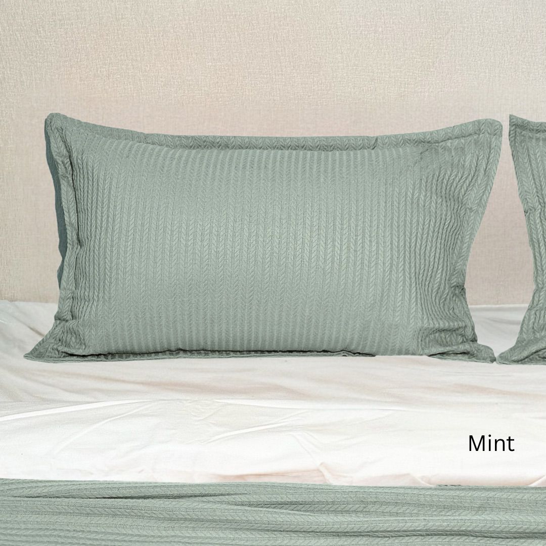 COMFYB 100% COTTON ORGO PIKE PILLOWCASES SET 2 PIECE