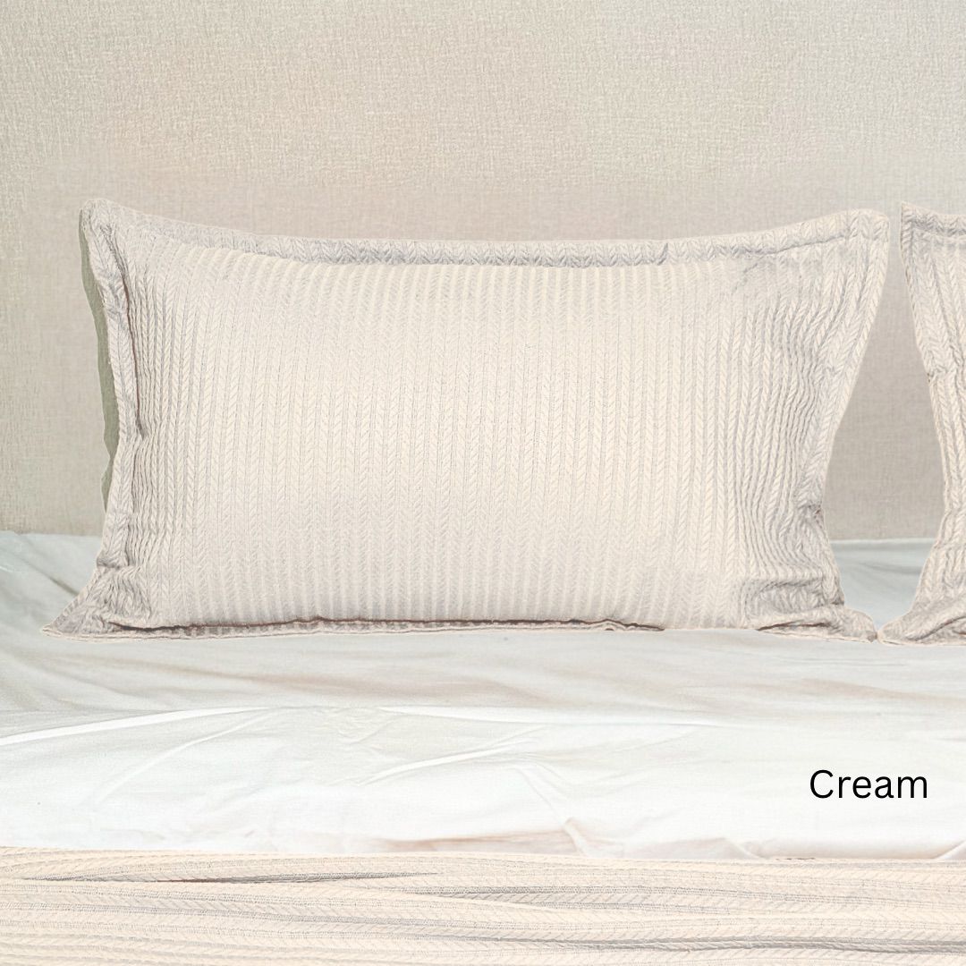 COMFYB 100% COTTON ORGO PIKE PILLOWCASES SET 2 PIECE