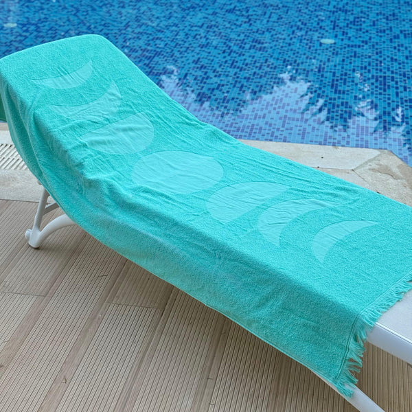 COMFYB 100% COTTON BEACH TOWELS MOON