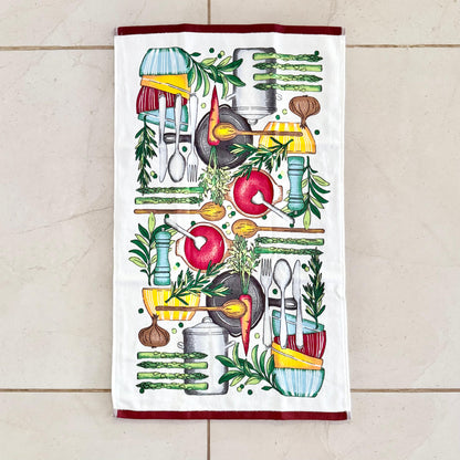 CANNON 100% COTTON TOWEL KITCHEN VELOUR SET 6 PIECES SOUP