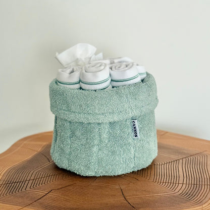 CANNON 100% COTTON TOWEL BASKET SET 8-PIECE