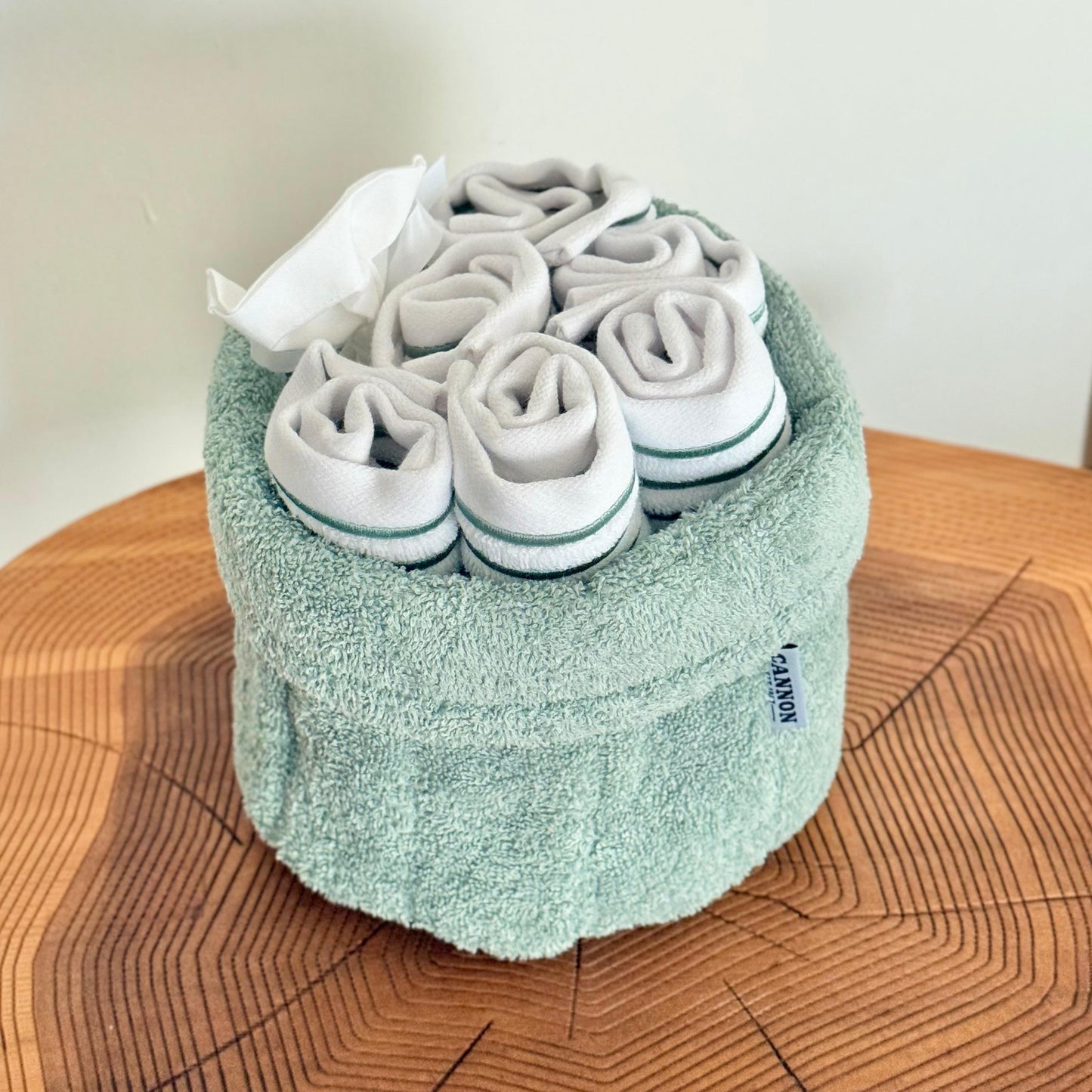 CANNON 100% COTTON TOWEL BASKET SET 8-PIECE
