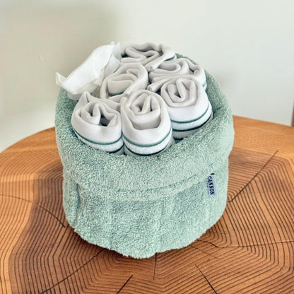 CANNON 100% COTTON TOWEL BASKET SET 8-PIECE