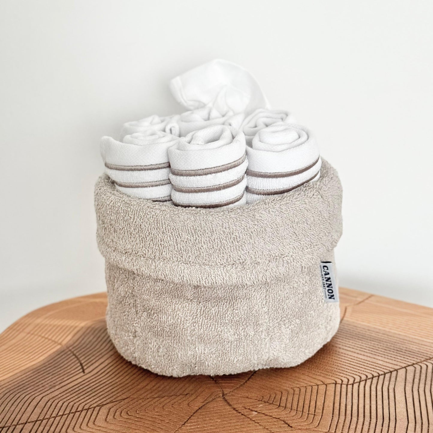 CANNON 100% COTTON TOWEL BASKET SET 8-PIECE