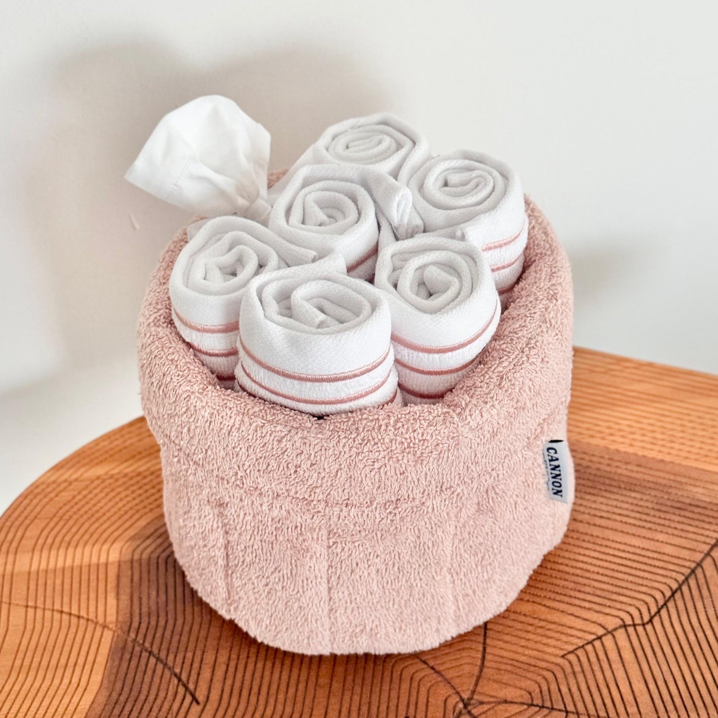 CANNON 100% COTTON TOWEL BASKET SET 8-PIECE