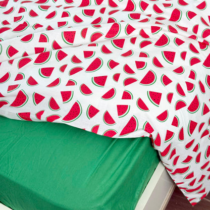 COMFYB 100% COTTON REVERSIBLE BED SET WATERMELON