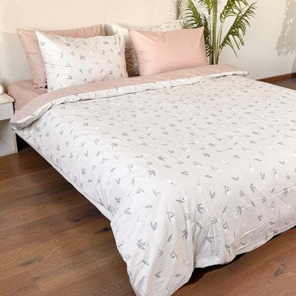 COMFYB 100% COTTON REVERSIBLE BED SET MLEAVE