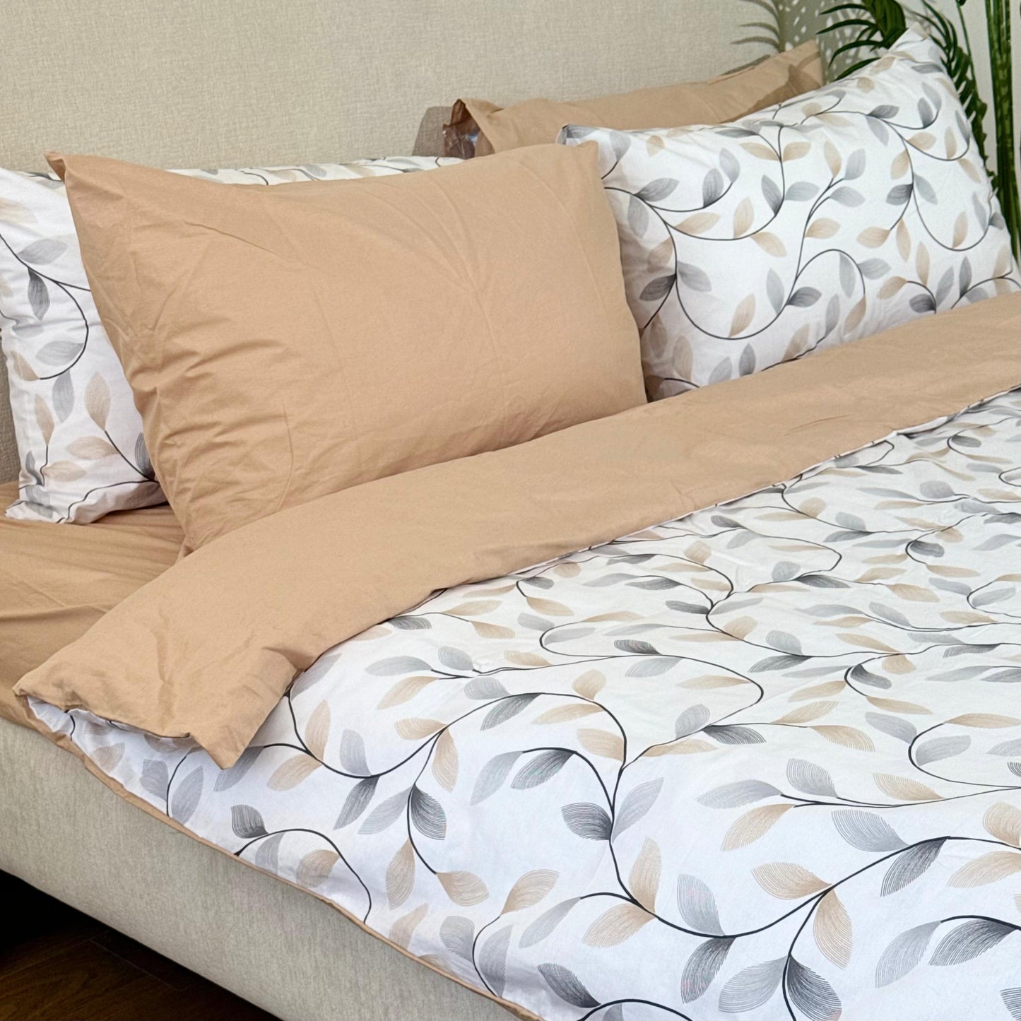 COMFYB 100% COTTON REVERSIBLE BED SET AUTO