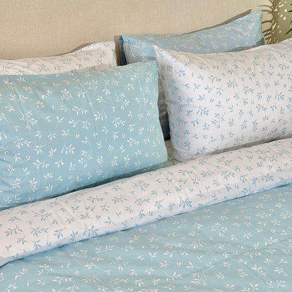 COMFYB 100% COTTON REVERSIBLE BED SET LEAF