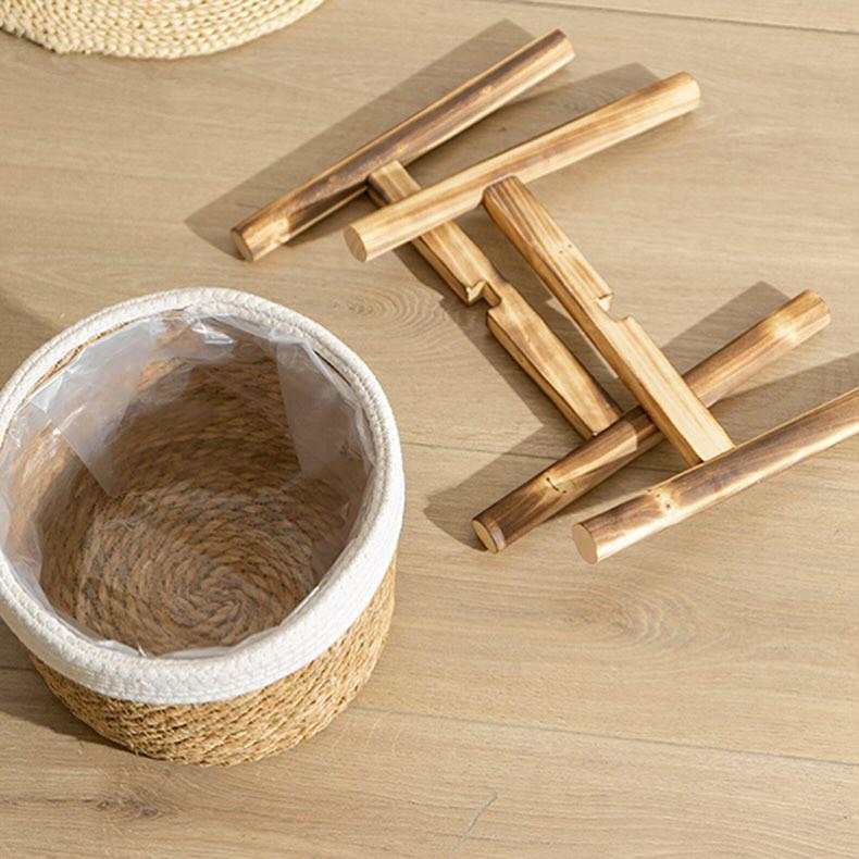 SW STRAW ROUND BASKET POT