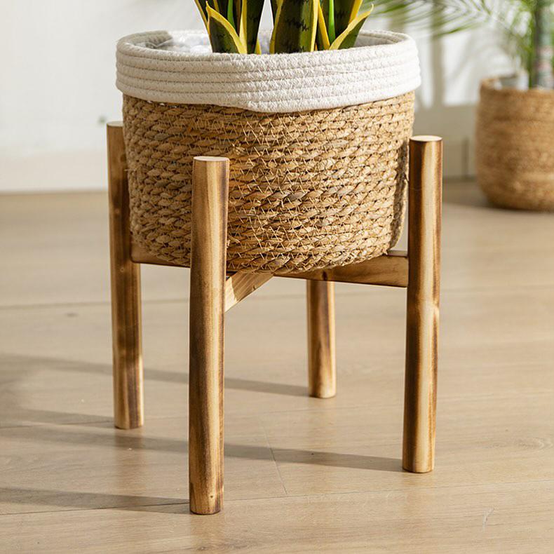 SW STRAW ROUND BASKET POT