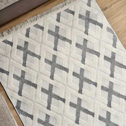 BERGAMA CREAM & GREY CARPET