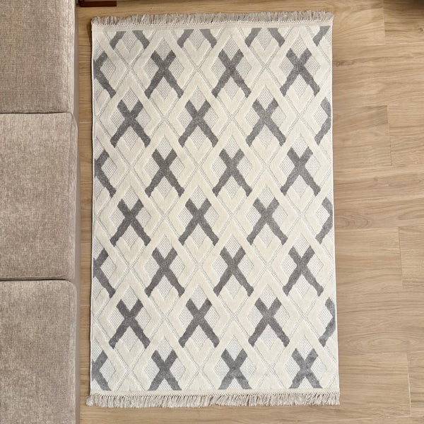 BERGAMA CREAM & GREY CARPET
