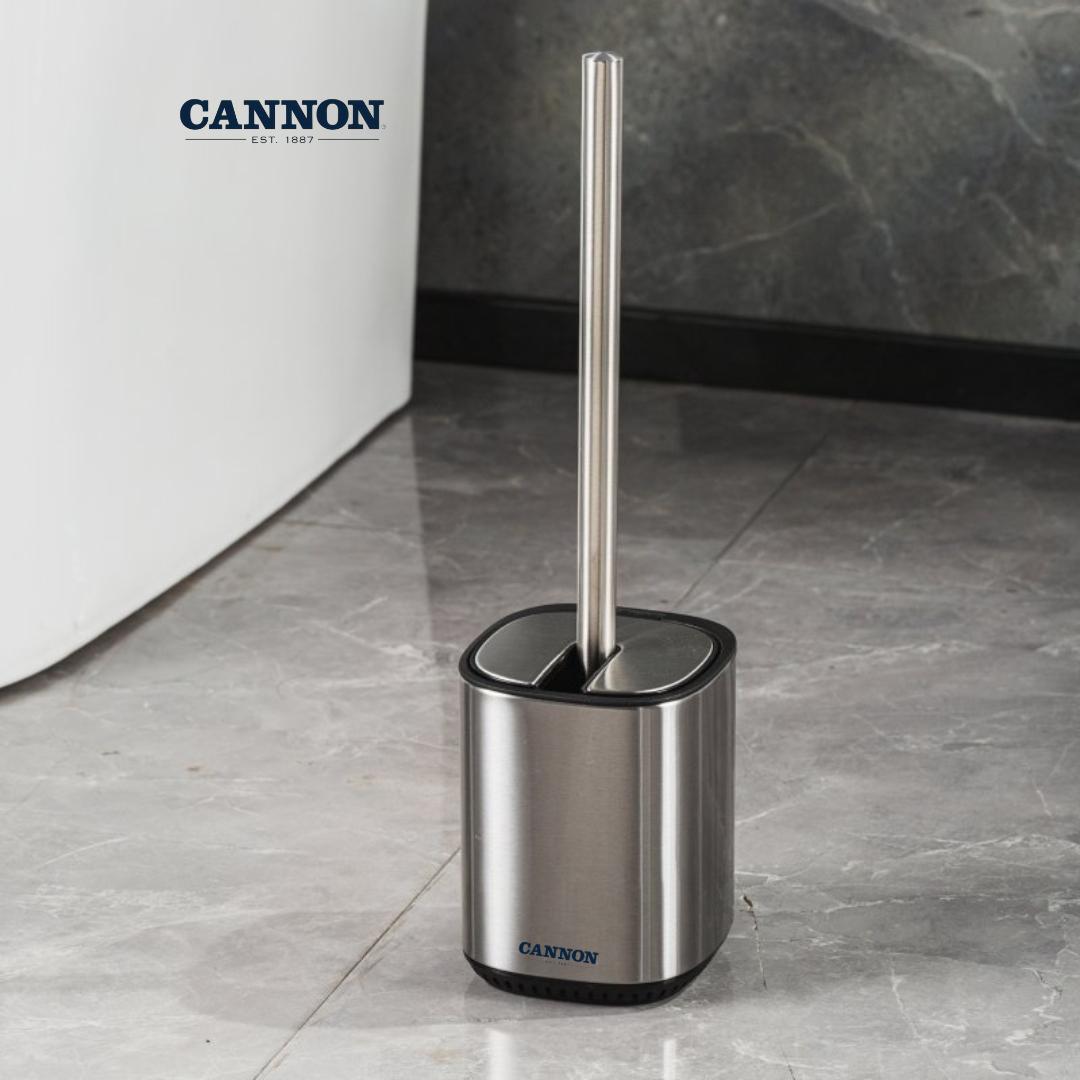 CANNON TOILET BRUSH HOLDER WITH LID SQUARED