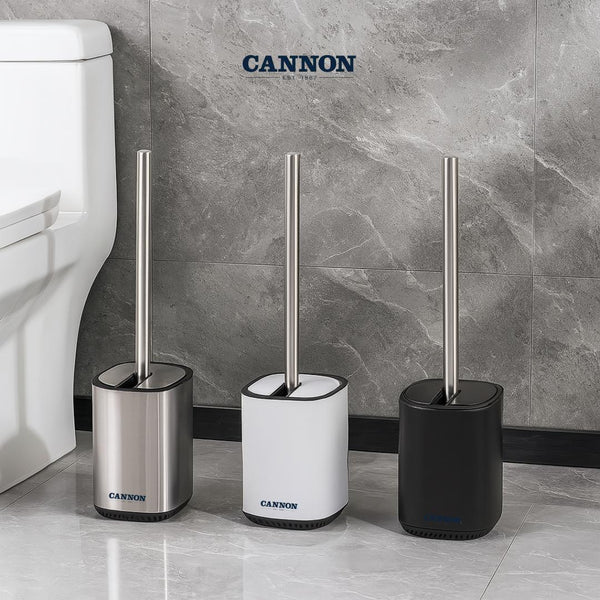 CANNON TOILET BRUSH HOLDER WITH LID SQUARED