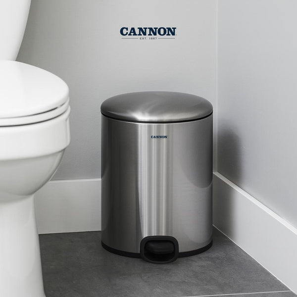 CANNON PEDAL TRASH CAN WITH LID ROUND 5 LITERS