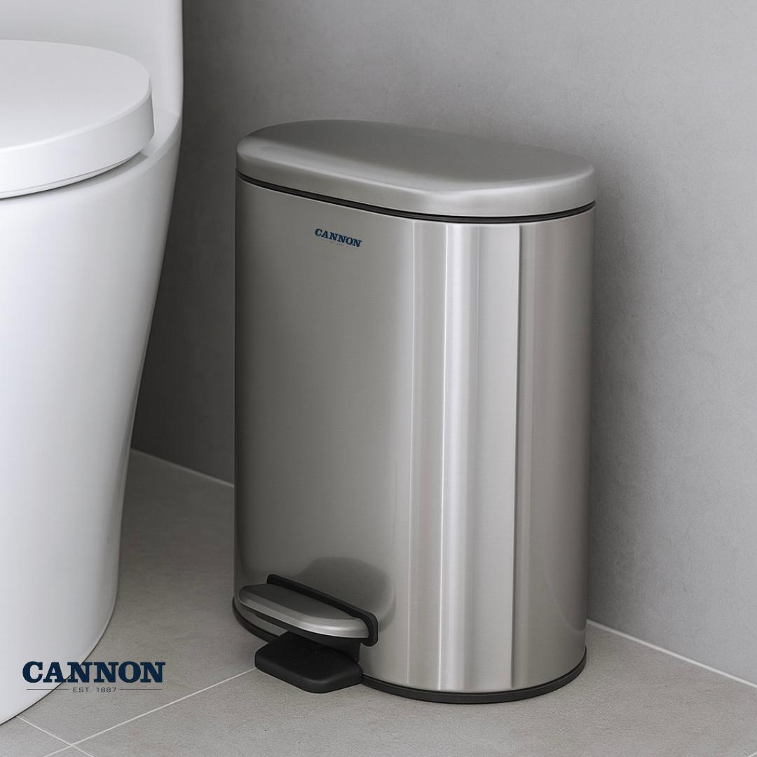 CANNON PEDAL TRASH CAN WITH LID OVAL 6 LITERS