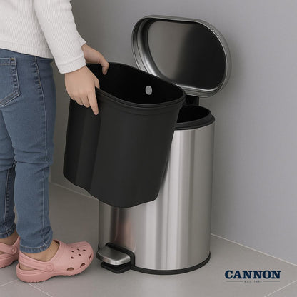CANNON PEDAL TRASH CAN WITH LID OVAL 6 LITERS