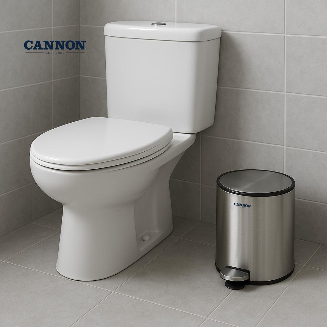 CANNON PEDAL TRASH CAN WITH LID ROUND 5 LITERS