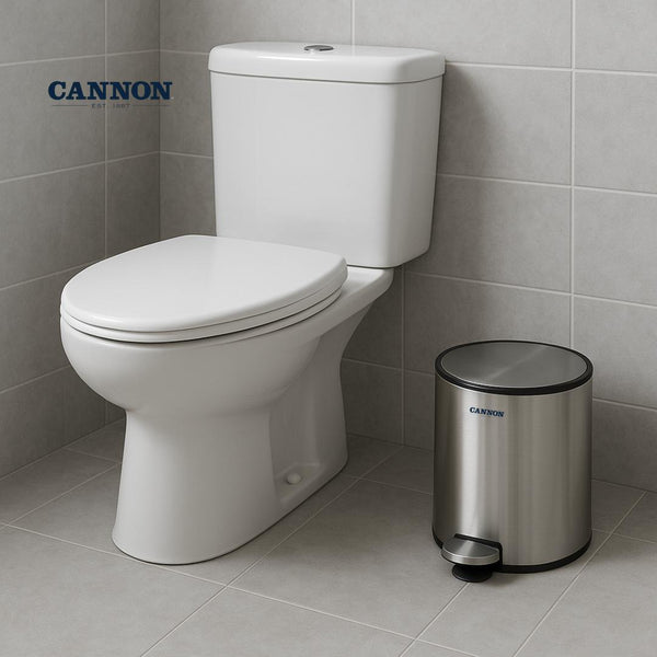 CANNON PEDAL TRASH CAN WITH LID ROUND 5 LITERS