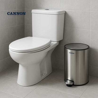 CANNON PEDAL TRASH CAN WITH LID ROUND 12 LITERS