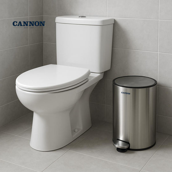 CANNON PEDAL TRASH CAN WITH LID ROUND 12 LITERS